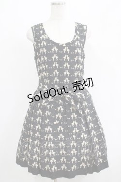 画像1: Jane Marple / Golden gooseジャガードのミニドレス  ブラック H-25-04-21-1021-JM-OP-KB-ZH