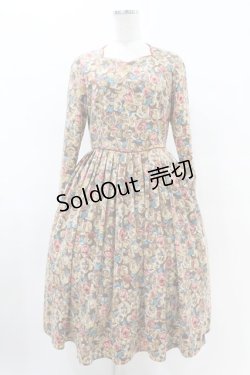 画像1: an another angelus / 絵画風ローズ柄ワンピース Free BROWN H-25-04-21-008-CA-OP-NS-ZH