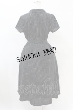 画像2: F&A / ドット柄フレンチスリーブワンピース Free ブラック H-25-04-21-009-LO-OP-NS-ZH