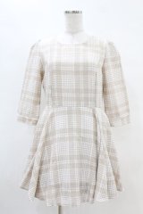 Rojita / チェックワンピース Free ベージュ H-25-04-21-012-LO-OP-NS-ZH