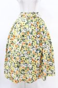 F&A / マーブルバックル付きポピー柄スカート Free YELLOW H-25-04-21-023-LO-SK-NS-ZH