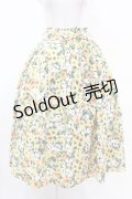 F&A / マーブルバックル付きポピー柄スカート Free YELLOW H-25-04-21-023-LO-SK-NS-ZH