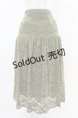 an another angelus / フロッキーレースギャザースカート Free GREEN H-25-04-21-030-CA-SK-NS-ZH