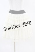 axes femme / ラメストライプフリルスカート M アイボリー H-25-04-21-032-AX-SK-NS-ZH