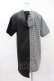 画像2: NieR Clothing / 半袖ZIPパーカー  黒×チェック H-25-04-22-044-PU-TO-KB-ZH (2)