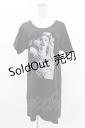 HYSTERIC GLAMOUR / COURTNEY LOVE カットソーワンピース  黒 H-25-04-22-004-PU-OP-KB-ZH