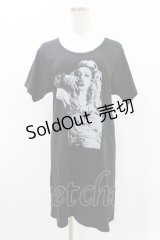 HYSTERIC GLAMOUR / COURTNEY LOVE カットソーワンピース  黒 H-25-04-22-004-PU-OP-KB-ZH