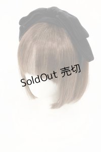 Fi.n.t / ロゴ刺繍入りベロアリボンカチューシャ  ブラック H-25-04-22-1041-CA-AC-NS-ZH