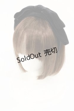 画像1: Fi.n.t / ロゴ刺繍入りベロアリボンカチューシャ  ブラック H-25-04-22-1041-CA-AC-NS-ZH