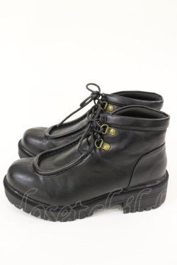 画像2: Fi.n.t / プチレースアップブーティー M ブラック H-25-04-22-1043-CA-AC-NS-ZH
