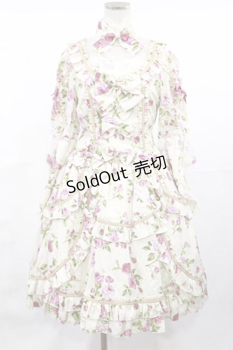画像1: metamorphose / Eternal Queen ワンピース(バラ柄サテンジャガード) Free オフ H-25-04-22-1006-ME-OP-NS-ZH (1)
