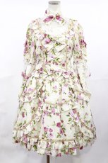 画像1: metamorphose / Eternal Queen ワンピース(バラ柄サテンジャガード) Free オフ H-25-04-22-1006-ME-OP-NS-ZH (1)