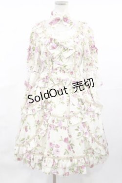 画像1: metamorphose / Eternal Queen ワンピース(バラ柄サテンジャガード) Free オフ H-25-04-22-1006-ME-OP-NS-ZH