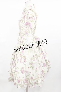 画像2: metamorphose / Eternal Queen ワンピース(バラ柄サテンジャガード) Free オフ H-25-04-22-1006-ME-OP-NS-ZH