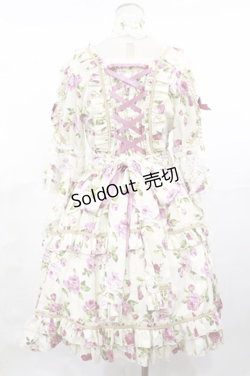 画像3: metamorphose / Eternal Queen ワンピース(バラ柄サテンジャガード) Free オフ H-25-04-22-1006-ME-OP-NS-ZH (3)
