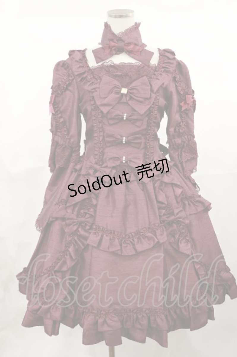 画像1: metamorphose / Eternal Queenワンピース Free ボルドー H-25-04-22-1007-ME-OP-NS-ZH (1)