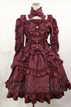 画像1: metamorphose / Eternal Queenワンピース Free ボルドー H-25-04-22-1007-ME-OP-NS-ZH