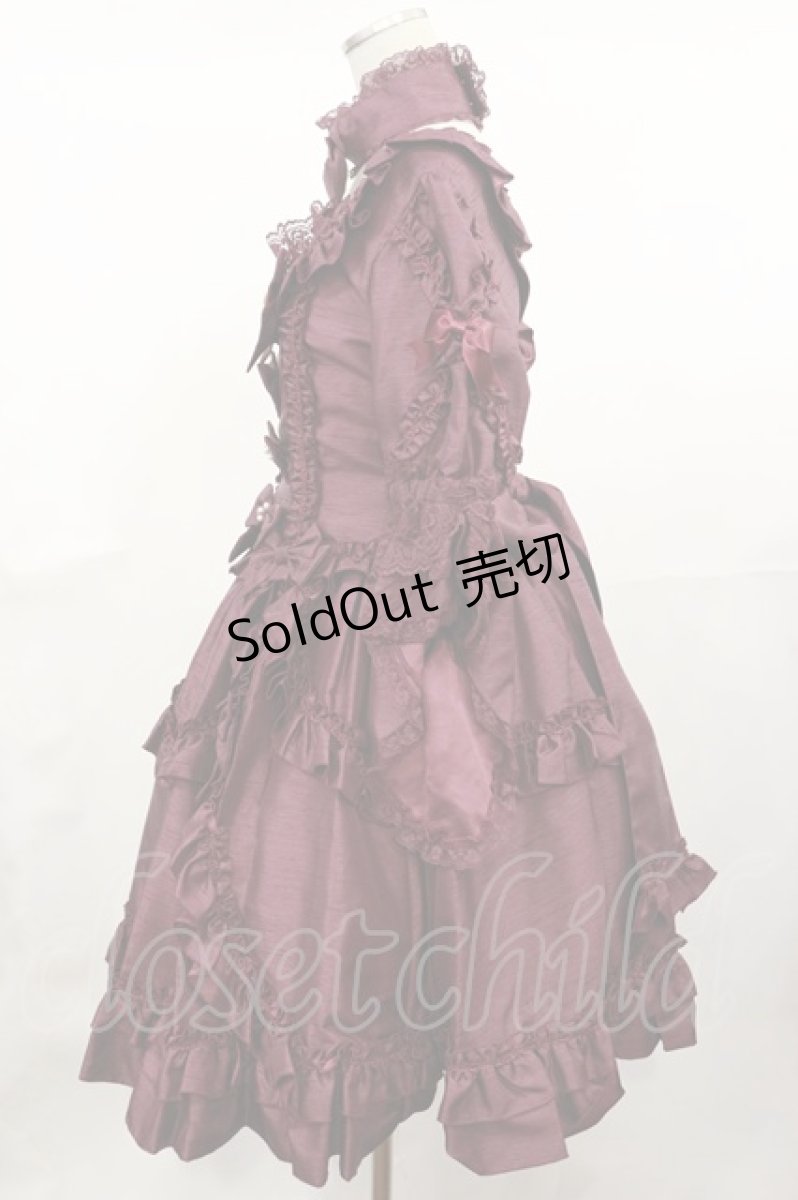 画像2: metamorphose / Eternal Queenワンピース Free ボルドー H-25-04-22-1007-ME-OP-NS-ZH (2)