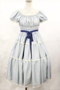 Enchantlic Enchantilly / 薔薇レース三段ティアードワンピース Free サックス H-25-04-22-1009-LO-OP-NS-ZH