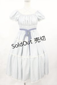 Enchantlic Enchantilly / 薔薇レース三段ティアードワンピース Free サックス H-25-04-22-1009-LO-OP-NS-ZH
