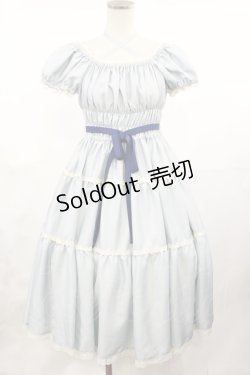 画像1: Enchantlic Enchantilly / 薔薇レース三段ティアードワンピース Free サックス H-25-04-22-1009-LO-OP-NS-ZH