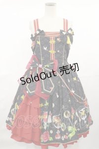 metamorphose / おもひでのあめ細工サイドフリルジャンパースカート Free ブラック H-25-04-22-1002-ME-OP-NS-ZH