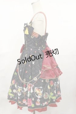 画像2: metamorphose / おもひでのあめ細工サイドフリルジャンパースカート Free ブラック H-25-04-22-1002-ME-OP-NS-ZH