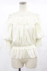 F&A / シアーオフショルフリルプルオーバーブラウス Free IVORY H-25-04-22-1022-LO-BL-NS-ZH