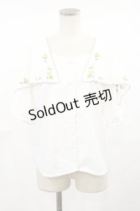 Fi.n.t / アザレア刺繍ハンカチケープブラウス Free OFF×YE H-25-04-22-1023-CA-BL-NS-ZH