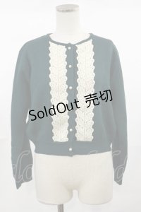 an another angelus / フロントレース使いニットカーディガン Free BLUE GREEN H-25-04-22-1026-CA-TO-NS-ZH