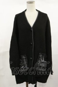 axes femme / ディズニーヴィランズ/カーディガン M ブラック H-25-04-22-1029-AX-TO-NS-ZH