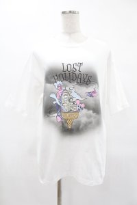 MILKBOY / LOST HOLIDAYS TEE  ホワイト H-25-04-22-008-MB-TO-KB-ZH