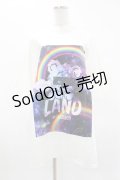 LAND by MILKBOY / LAND BEAR SPACE RAINBOW TEE 2XL ホワイト H-25-04-22-010-MB-TO-KB-ZH