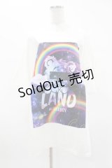 LAND by MILKBOY / LAND BEAR SPACE RAINBOW TEE 2XL ホワイト H-25-04-22-010-MB-TO-KB-ZH