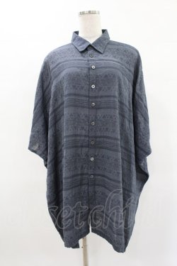 画像1: MiDiom / Oriental JQ Square Shirt  Dull Blue H-25-04-22-016-PU-BL-KB-ZH