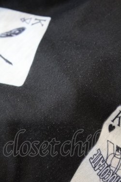 画像3: KINGLYMASK / トランプ総柄半袖カットソーシャツ  黒 H-25-04-22-022-PU-BL-KB-ZH