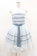 Sherry Baby / レースとボーダーのワンピース  サックス H-25-04-22-002-LO-OP-KB-ZH