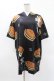 画像1: NieR Clothing / 総柄半袖プルパーカー  黒 H-25-04-22-025-PU-TO-KB-ZH (1)