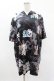 画像1: NieR Clothing / 総柄半袖プルパーカー  黒 H-25-04-22-026-PU-TO-KB-ZH (1)