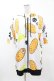 画像1: NieR Clothing / 総柄ZIP半袖パーカー  白 H-25-04-22-029-PU-TO-KB-ZH (1)