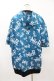 画像2: NieR Clothing / 総柄ZIP半袖パーカー  青 H-25-04-22-032-PU-TO-KB-ZH (2)