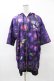 画像1: NieR Clothing / 総柄ZIP半袖パーカー  紫 H-25-04-22-033-PU-TO-KB-ZH (1)