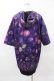 画像2: NieR Clothing / 総柄ZIP半袖パーカー  紫 H-25-04-22-033-PU-TO-KB-ZH (2)