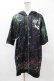 画像1: NieR Clothing / 総柄半袖ZIPパーカー  黒 H-25-04-22-040-PU-TO-KB-ZH (1)