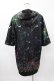 画像2: NieR Clothing / 総柄半袖ZIPパーカー  黒 H-25-04-22-040-PU-TO-KB-ZH (2)