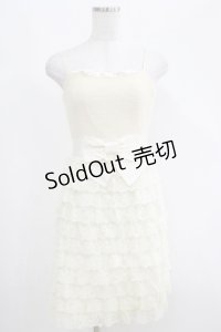 JESUS DIAMANTE / レースリボンワンピース 38 アイボリー H-25-04-23-028-JE-OP-NS-ZH