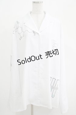 画像1: IRO+IRO / 化学モチーフサイエンティストシャツ M 白 H-25-04-23-030-LO-BL-NS-ZH