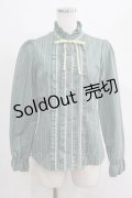 axes femme / ストライプブラウス M グリーン H-25-04-23-031-AX-BL-NS-ZH