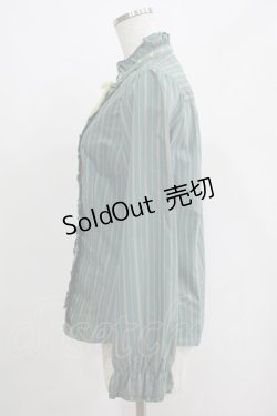 画像2: axes femme / ストライプブラウス M グリーン H-25-04-23-031-AX-BL-NS-ZH