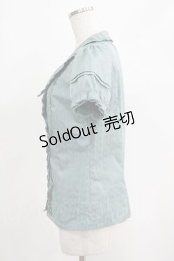 画像2: axes femme / ストライプブラウス M グリーン H-25-04-23-032-AX-BL-NS-ZH